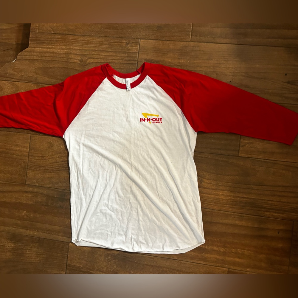 Red and White Long Sleeve Tee